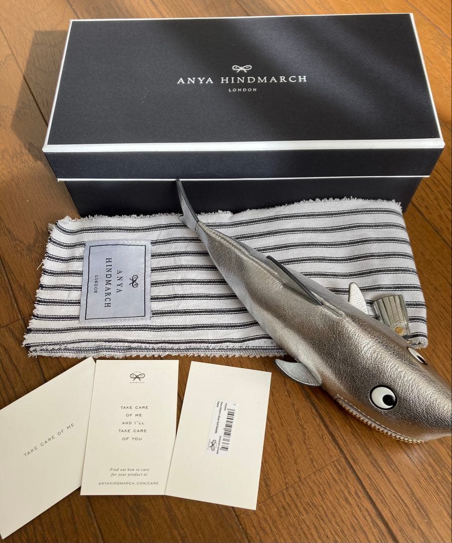 ANYA HINDMARCH アニヤハインドマーチ シャーク レザー ペンケース