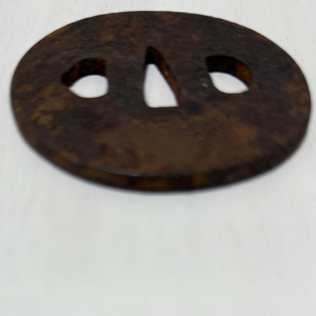 刀の鍔　丸　鉄