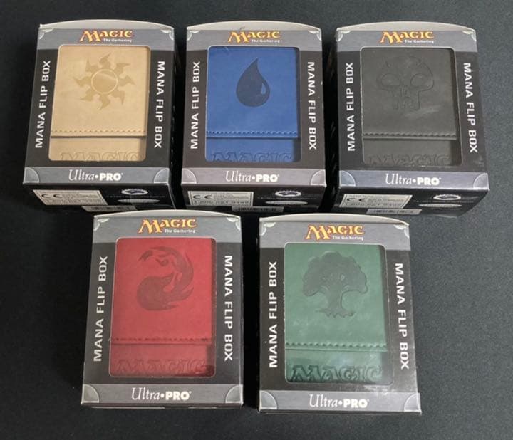 【匿名配送】MTG「つや消し新革風フリップデッキボックス」5種セット