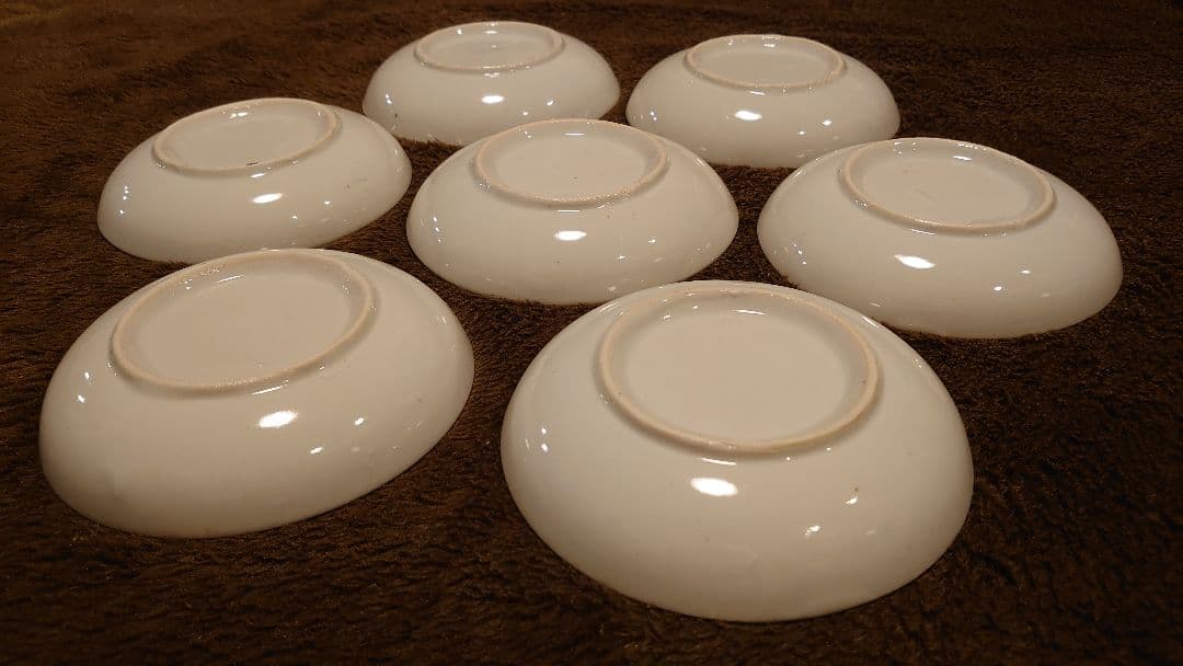 古伊万里　伊万里　色絵　金襴手　豆皿　 布袋の図　７客