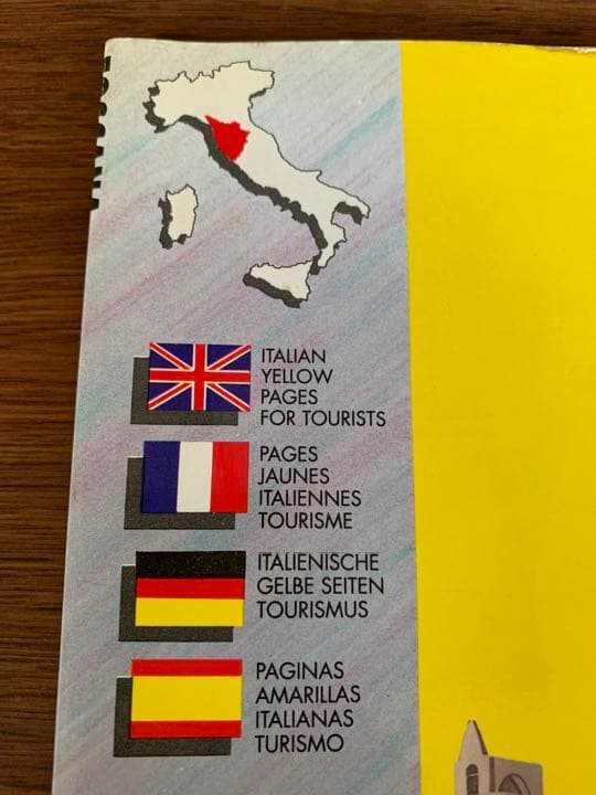 珍品'90WCイタリア・トスカーナ州Yellow Pages ツーリスト向け
