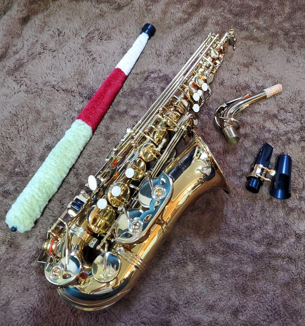 美品　ケルントナー　アルトサックス　ゴールドラッカー　彫刻　初心者　自宅　練習用