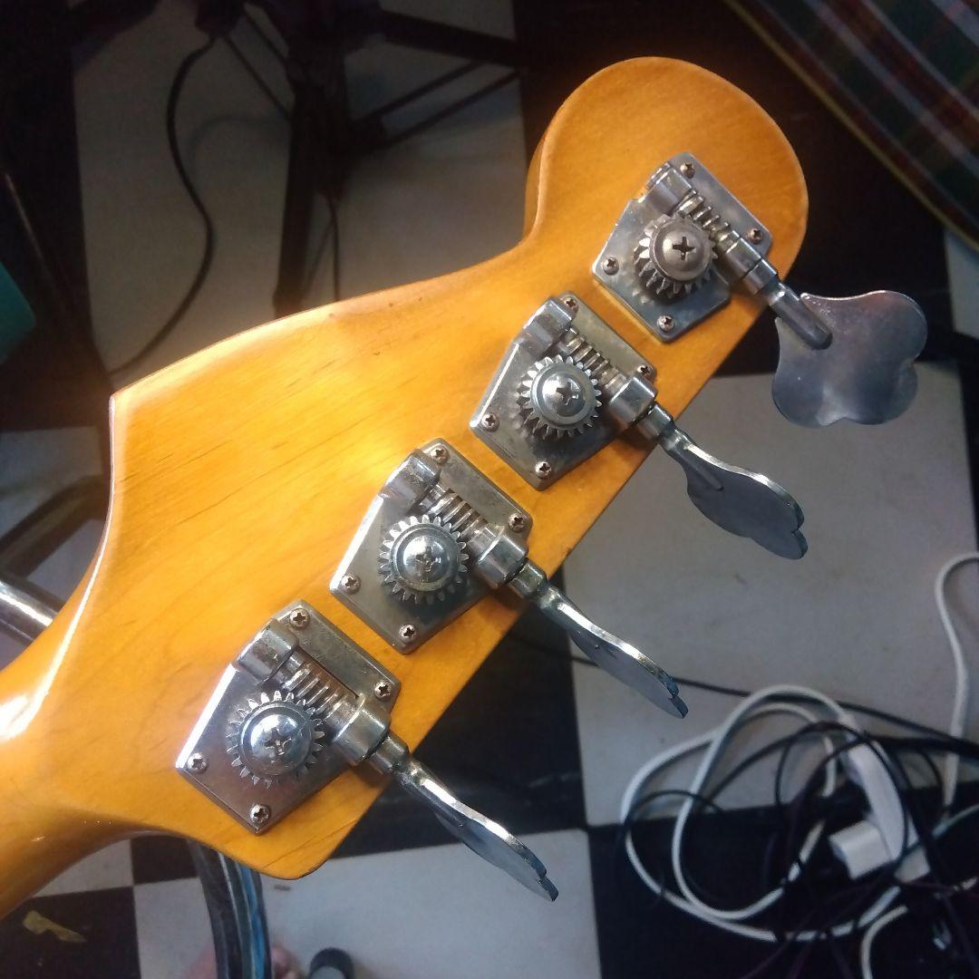 あ*ら様 カスタムエレキベース ブラック/ブラウン！ジャンク…