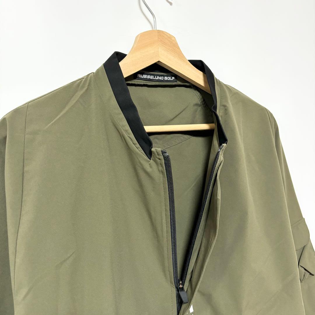 ラッセルノ ゴルフ MA-1 ジップアップ ジャケット サファリ カーキ 2XL