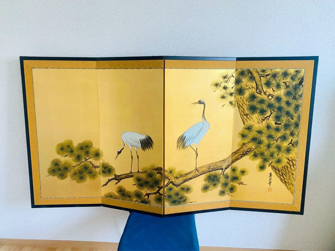 白い鳥の日本画 160cm x 90cm