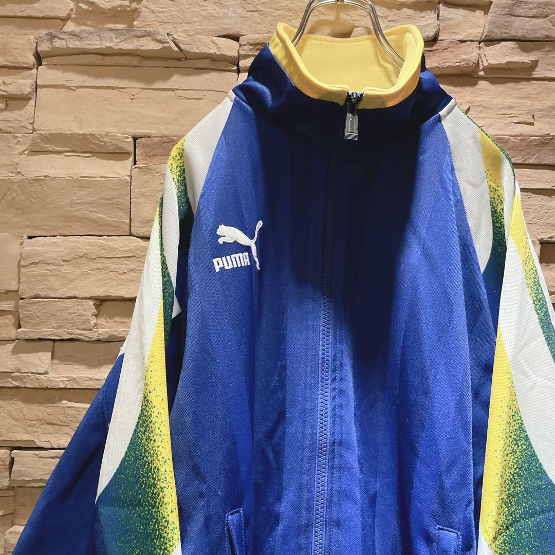 【希少】90s'/PUMAプーマ/ジャージセットアップ/昭和レトロ/派手デザイン