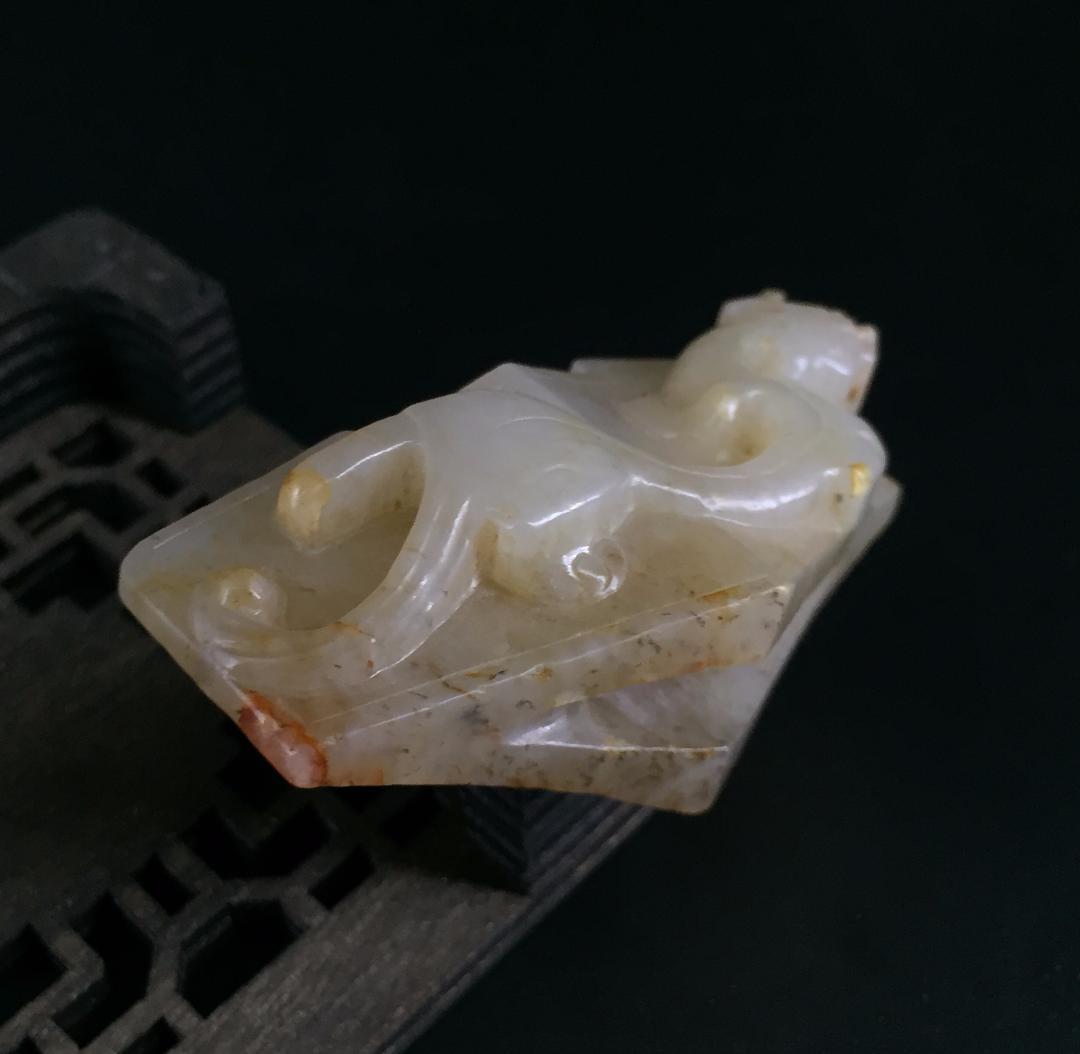 漢代 玉剣飾-剣格 古玉和田玉 中国美術装身具 骨董工芸品収蔵品