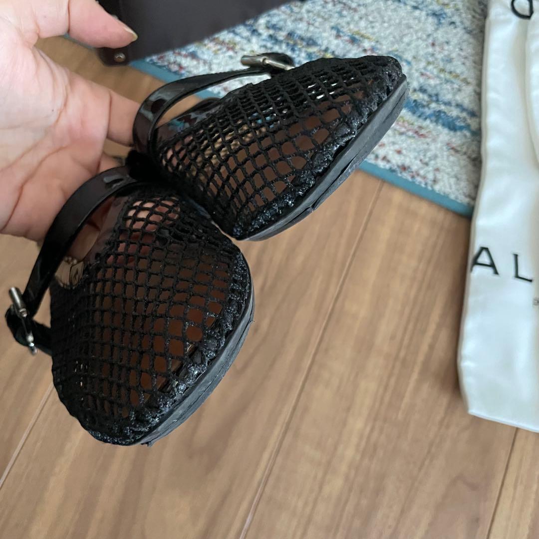 美品　Alaia バレエシューズ　ブラック　38.5 箱、袋付