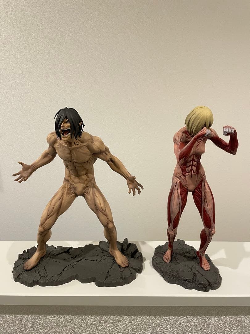 一番くじ 進撃の巨人～壁の外の世界～ラストワン　エレン　女型の巨人セット➕下位賞