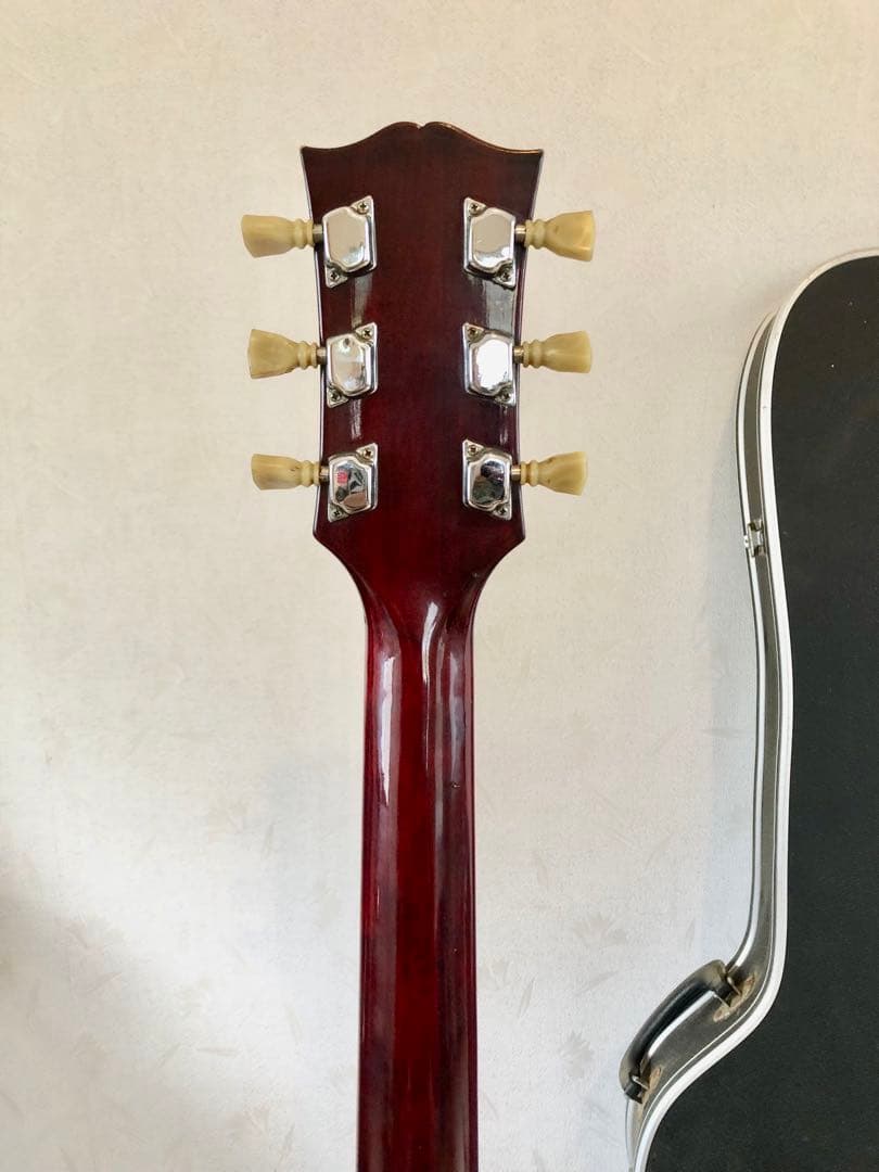 Greco エレキギター バーガンディ ハードケース付き　ワインレッド