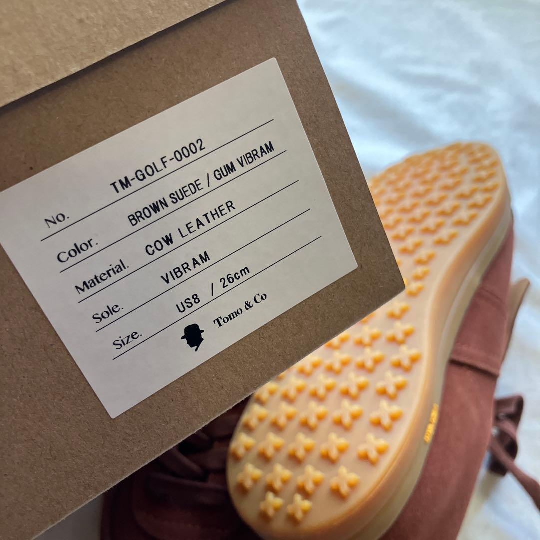 tomo&co. golf ゴルフシューズ 茶 26cm 新品