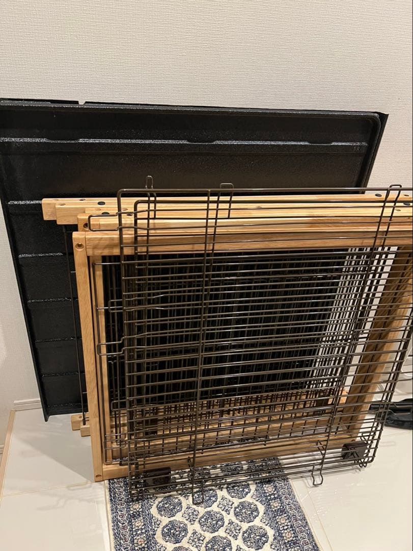 値引中★木製スライドペットサークル ワイド リッチェル　ゲージ　サークル　屋根付