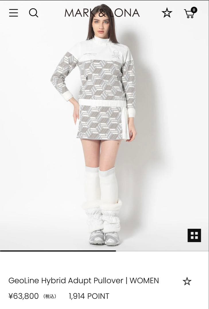 レディースウェア MARK & LONA GeoLine Hybrid Pullover 38