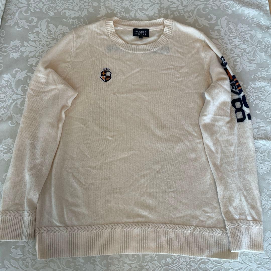 PEARLY GATES カシミヤ混セーター 美品サイズ5 クリーム色