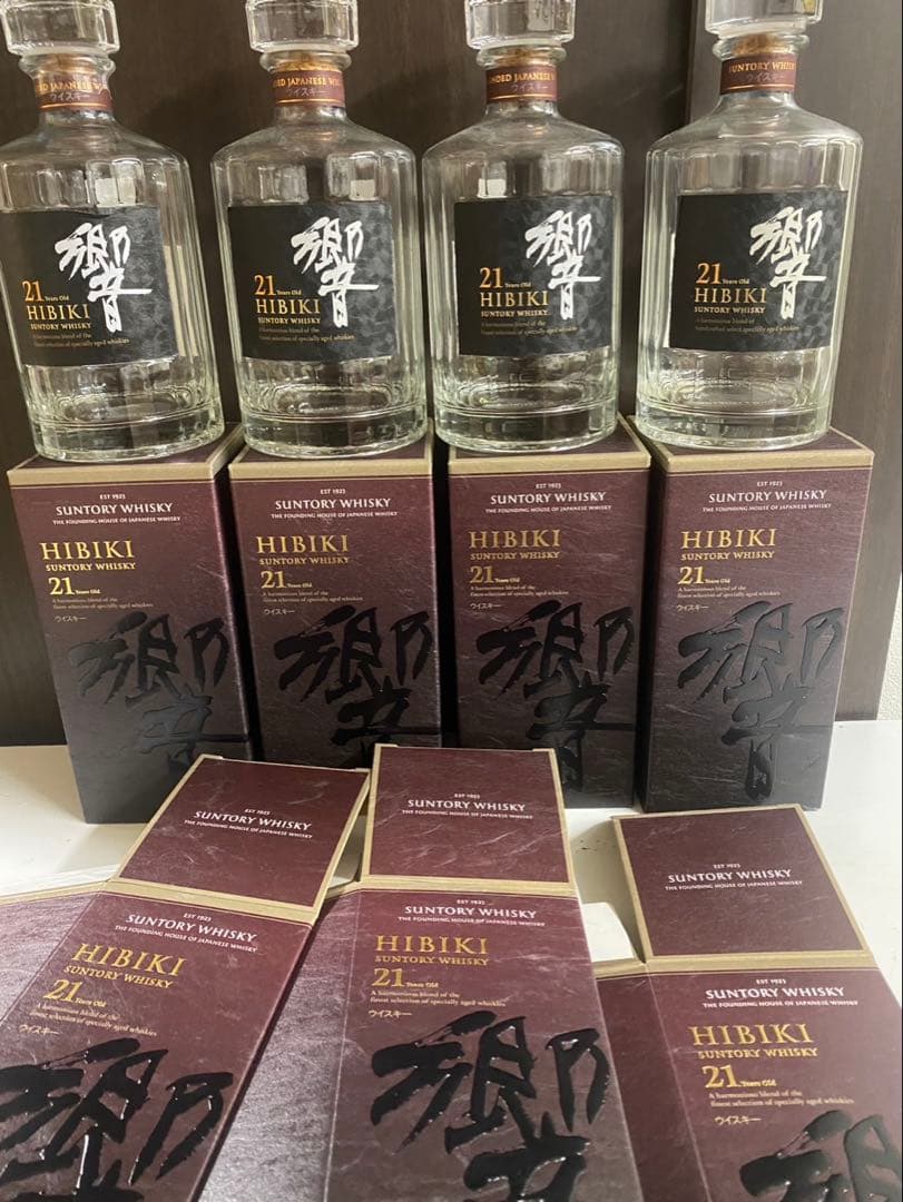 響21年 ウイスキー 空箱×7 空瓶×4