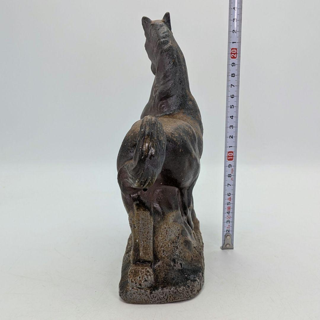 山麓窯 中村朝男 備前焼 午置物 共箱共布栞 干支置物 午年 馬 ウマ 在銘