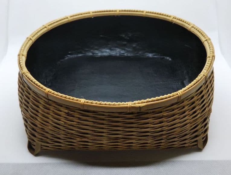 茶道具 白竹炭斗 上 岡田節哉