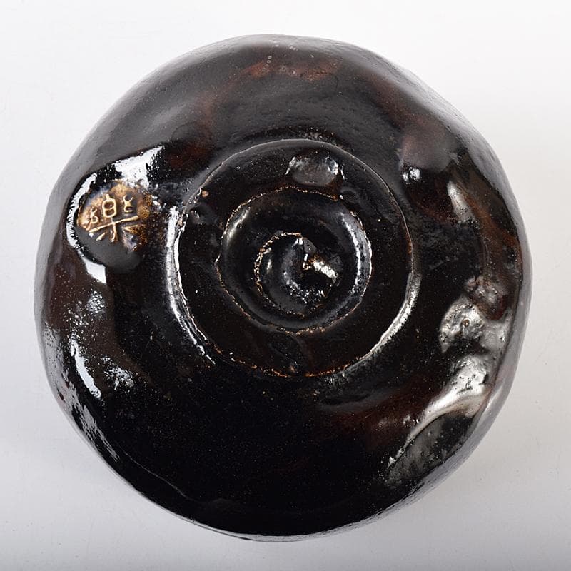 茶道具　楽吉左衛門　黒楽茶碗　共箱　M　R8140