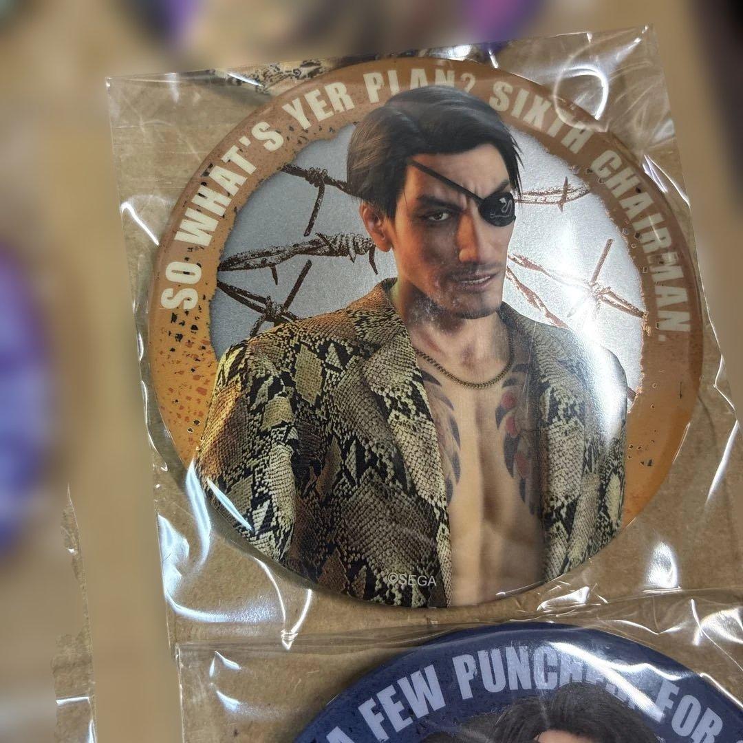 SEGAラッキーくじ　龍が如く　缶バッチ　コンプ　真島吾朗　F賞