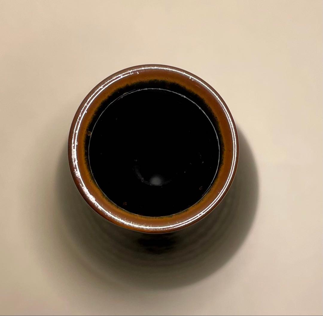 【新品　未使用】　青木龍山　天目渚　鶴首花瓶(小)