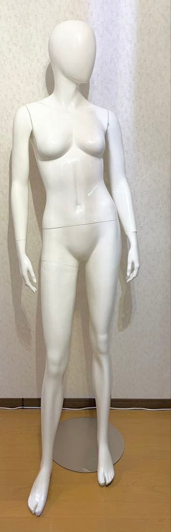 女性用ホワイトマネキン 約170cm スタンド付き
