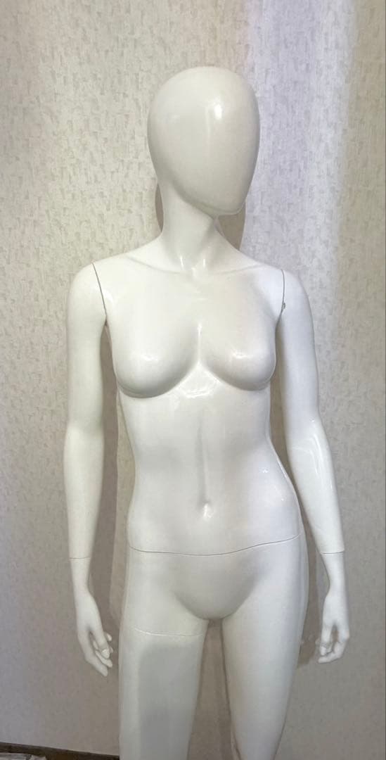 女性用ホワイトマネキン 約170cm スタンド付き