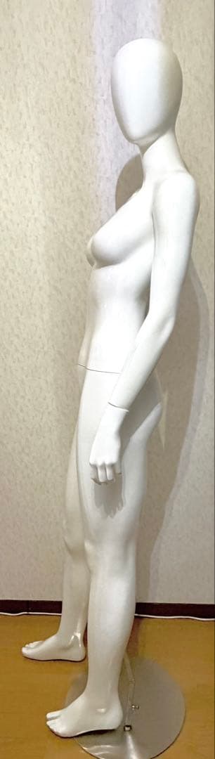 女性用ホワイトマネキン 約170cm スタンド付き