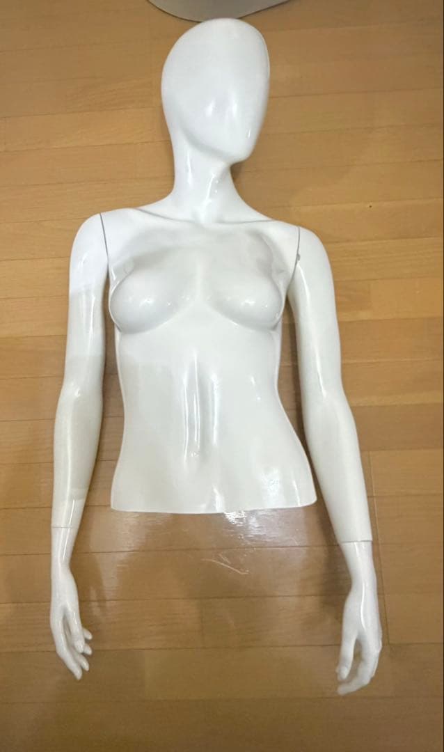 女性用ホワイトマネキン 約170cm スタンド付き