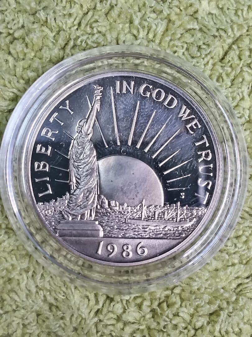 hab028 1986年S. ＄1,50C エリス島 自由の女神 銀貨セット