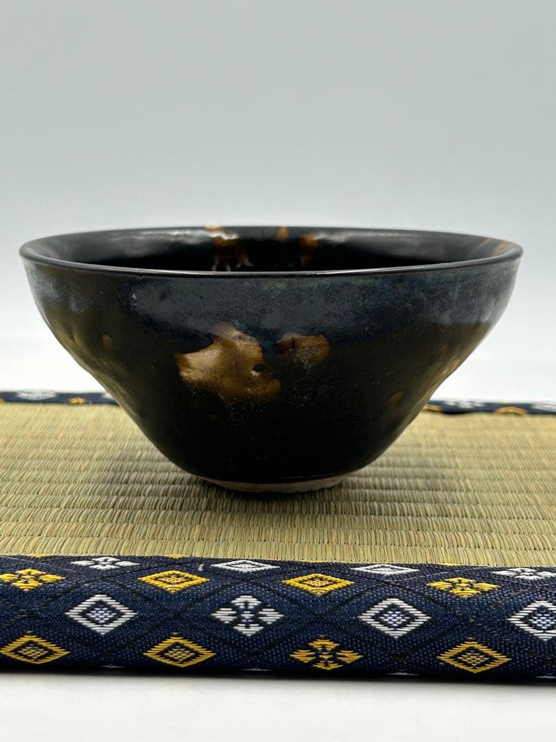 ★0009宋時代　吉州窯 玳皮天目茶碗★茶道具 茶器 唐物天目 中国美術