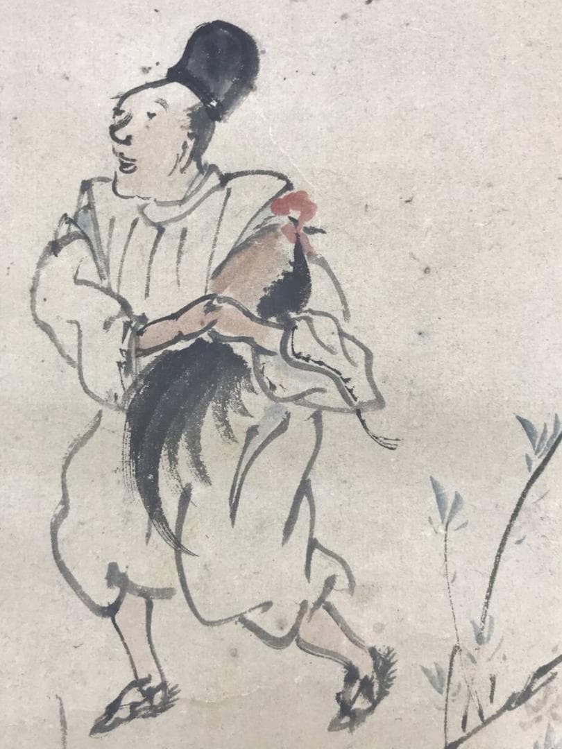 真作/長澤芦雪/栗図/双幅/円山応挙の高弟/長沢蘆雪/名家伝来/AE-202