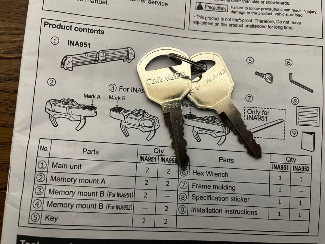 inno スキー スノーボードキャリア ina952