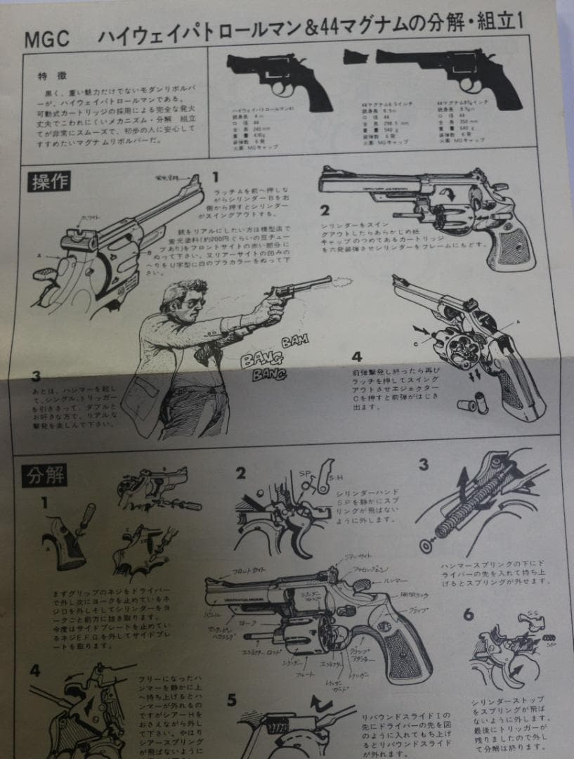 希少MGC製ABS樹脂モデルガン S＆W 44マグナム 8インチ ＳＰＧ合法品