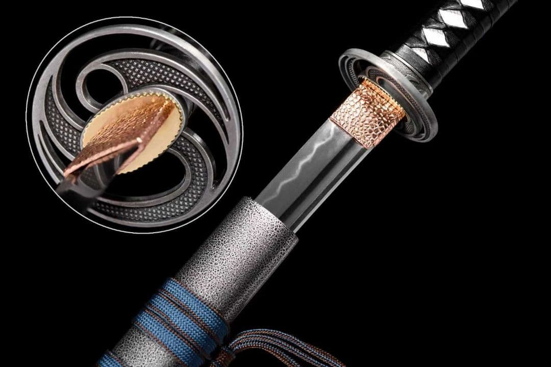 1042-武具 刀装具 日本刀　模造刀 居合刀 武士道 武蔵 鑑賞用 手鍛造打