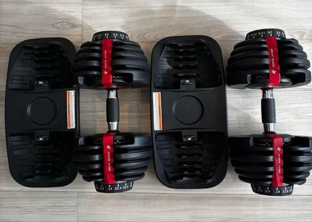 GOGO JUMP 可変式ダンベル 24 kg アジャスタブルダンベル 送料込み
