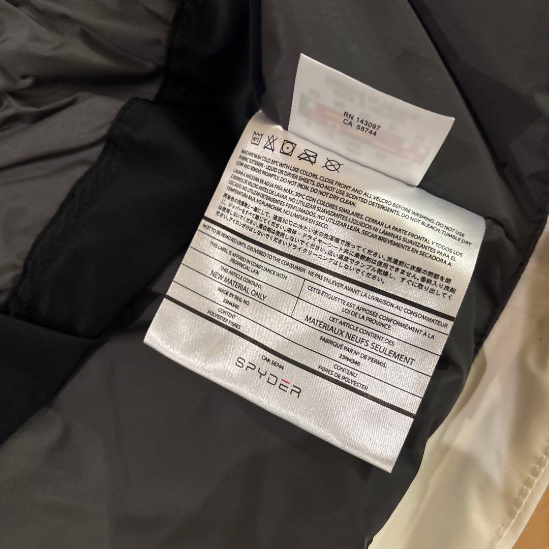 SPYDER スキーウェア ホワイト/レッド/ブラック　サイズＭ