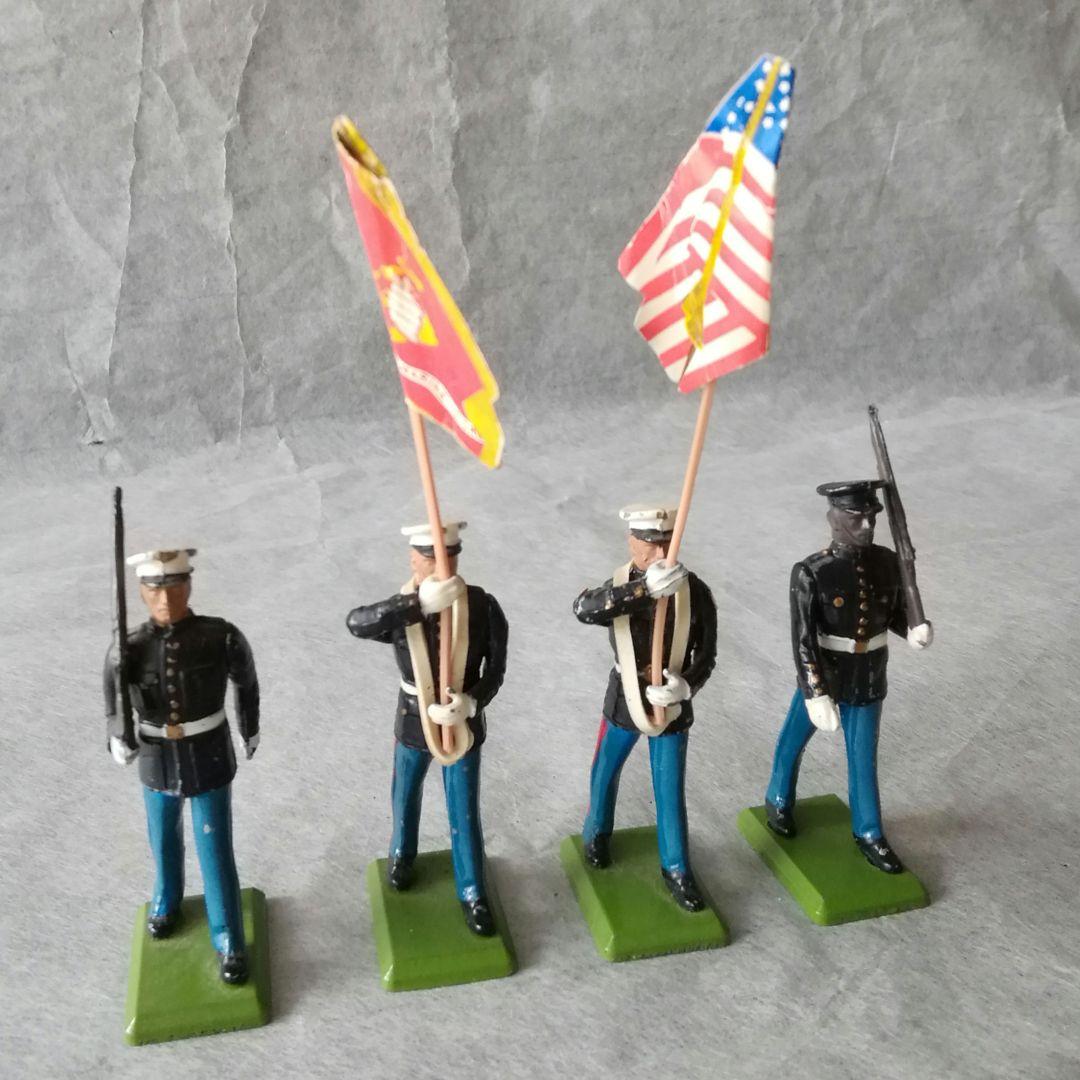 鉛の兵隊　米国海兵隊パレード　BRITAINS　英国製　ヴィンテージフィギュア
