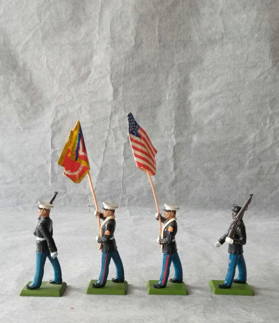 鉛の兵隊　米国海兵隊パレード　BRITAINS　英国製　ヴィンテージフィギュア