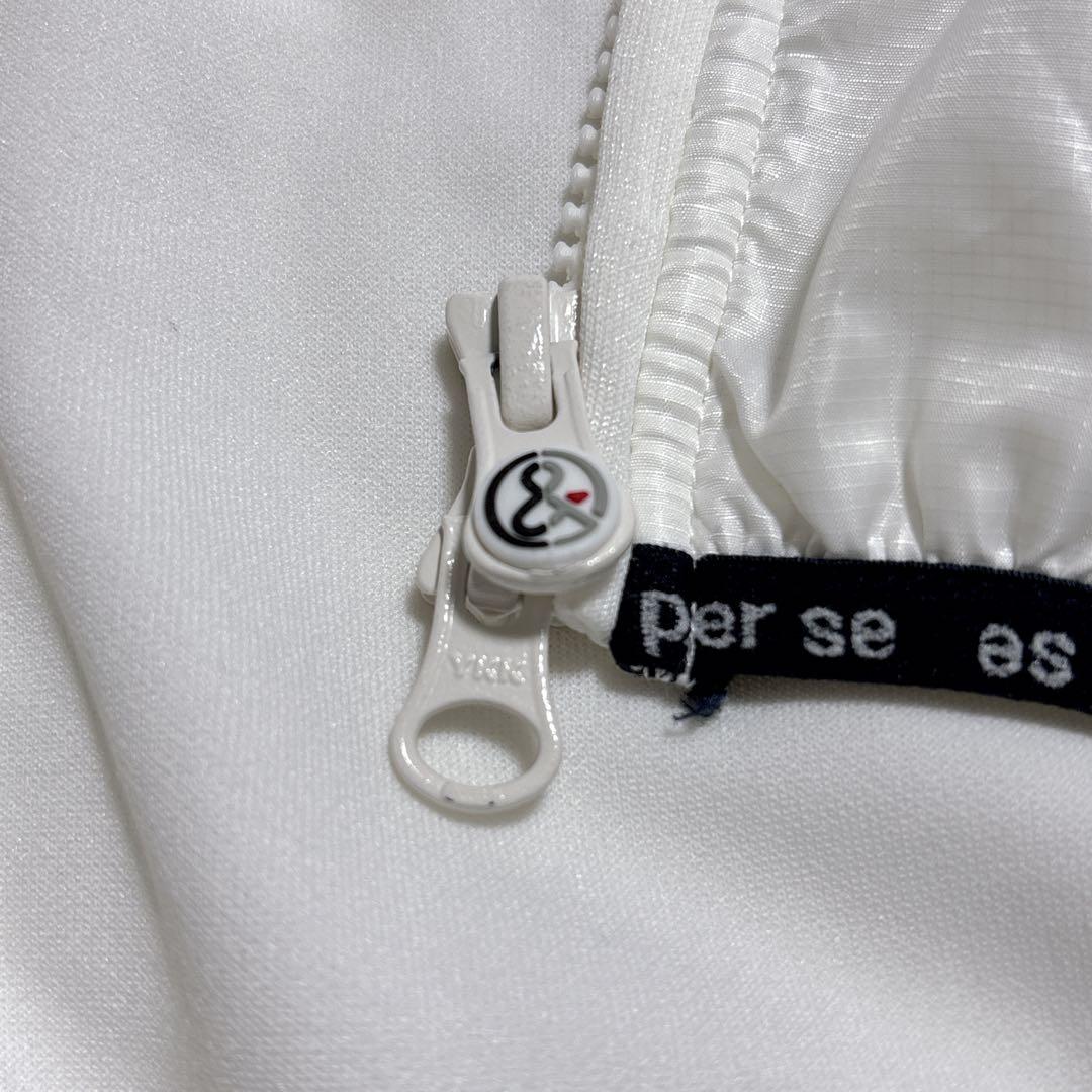 and per seフード付き ウインドブレーカー Mサイズ ホワイト ゴルフ