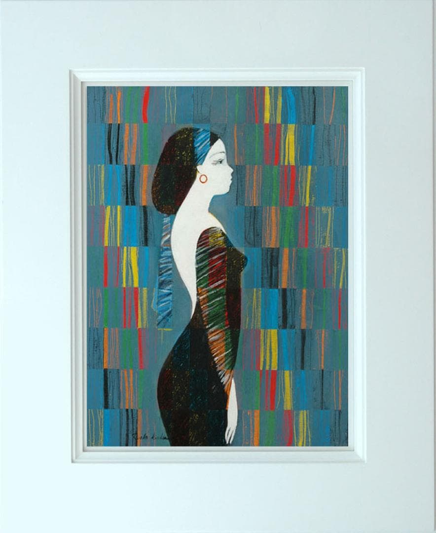 油絵 菅家令子 絵 絵画 インテリア uF6-030214 人物 女性像