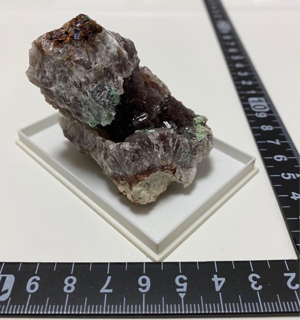 ニューメキシコ産 赤銅鉱入り異極鉱 キュプライト ヘミモルファイト 外国産鉱物