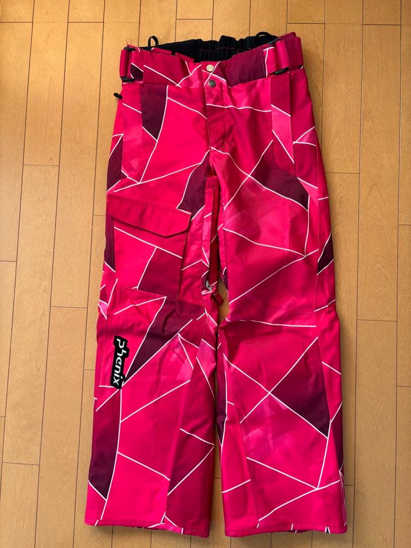 ピンク ジオメトリック スキーウエア