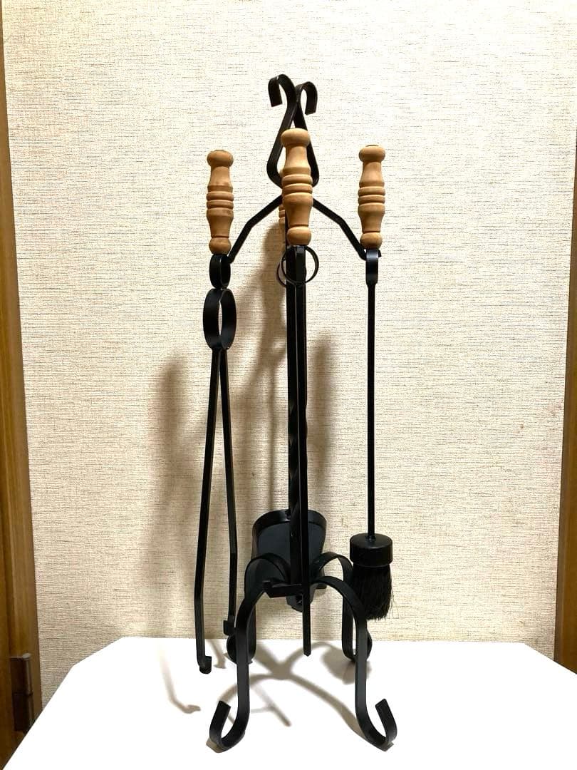 アンティーク ファイヤーツール セット 薪ストーブ 暖炉 インテリア オブジェ