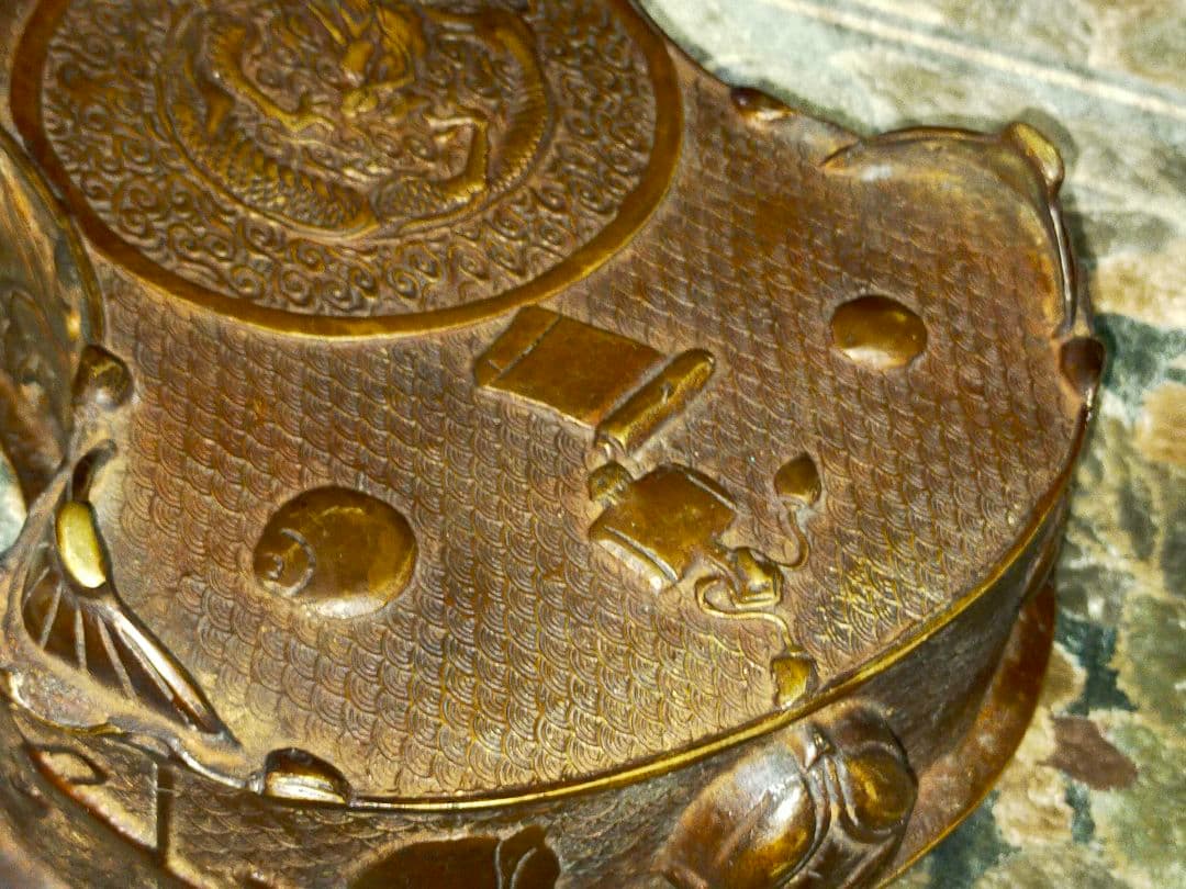 ♥とても古い　唐銅　水盤　黄銅　骨董品　中国　古玩　アンティーク