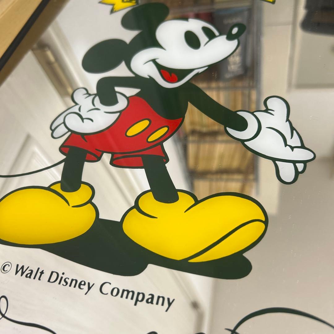 未使用　Disney ディズニー ミッキーマウス パブミラー 壁掛け鏡 当時物