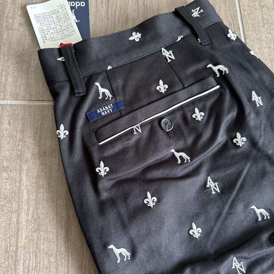 新品　adabat ゴルフ　総柄パンツ　ＸＬ　アダバット