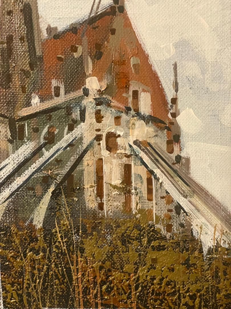 い*ん様 「真作」竹内敏彦『パリ風景 セーヌの流る』 風景画　油彩画　額装　F1