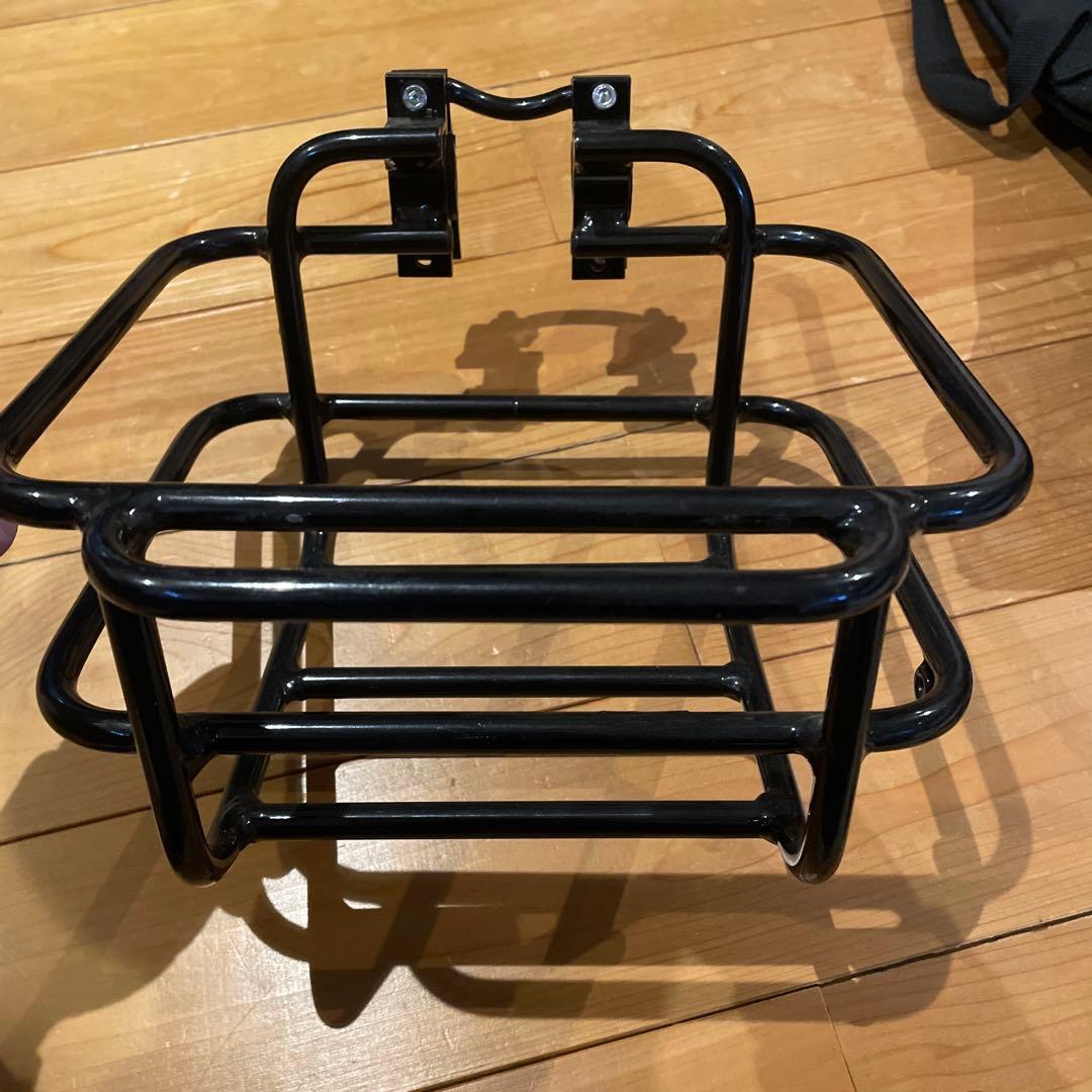 PDW自転車用フロントバスケット　ブルーラグ鍵付　本日特価