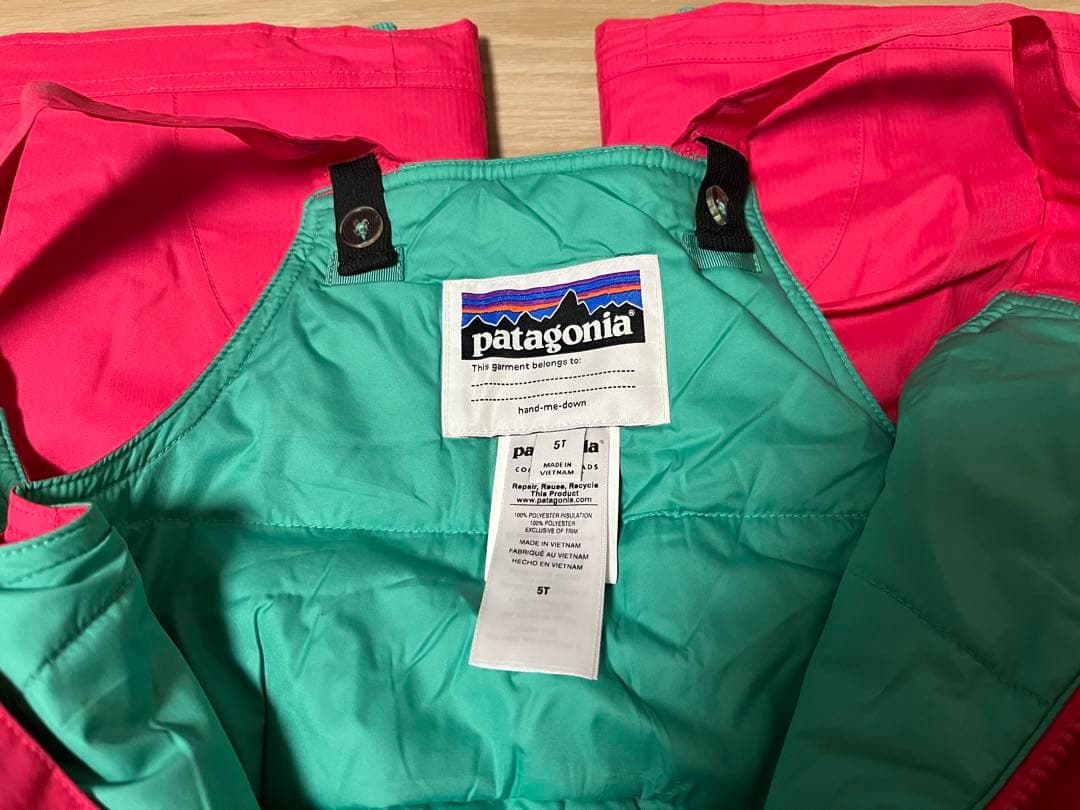 patagonia 子ども用スキーウェア ピンク　110cm