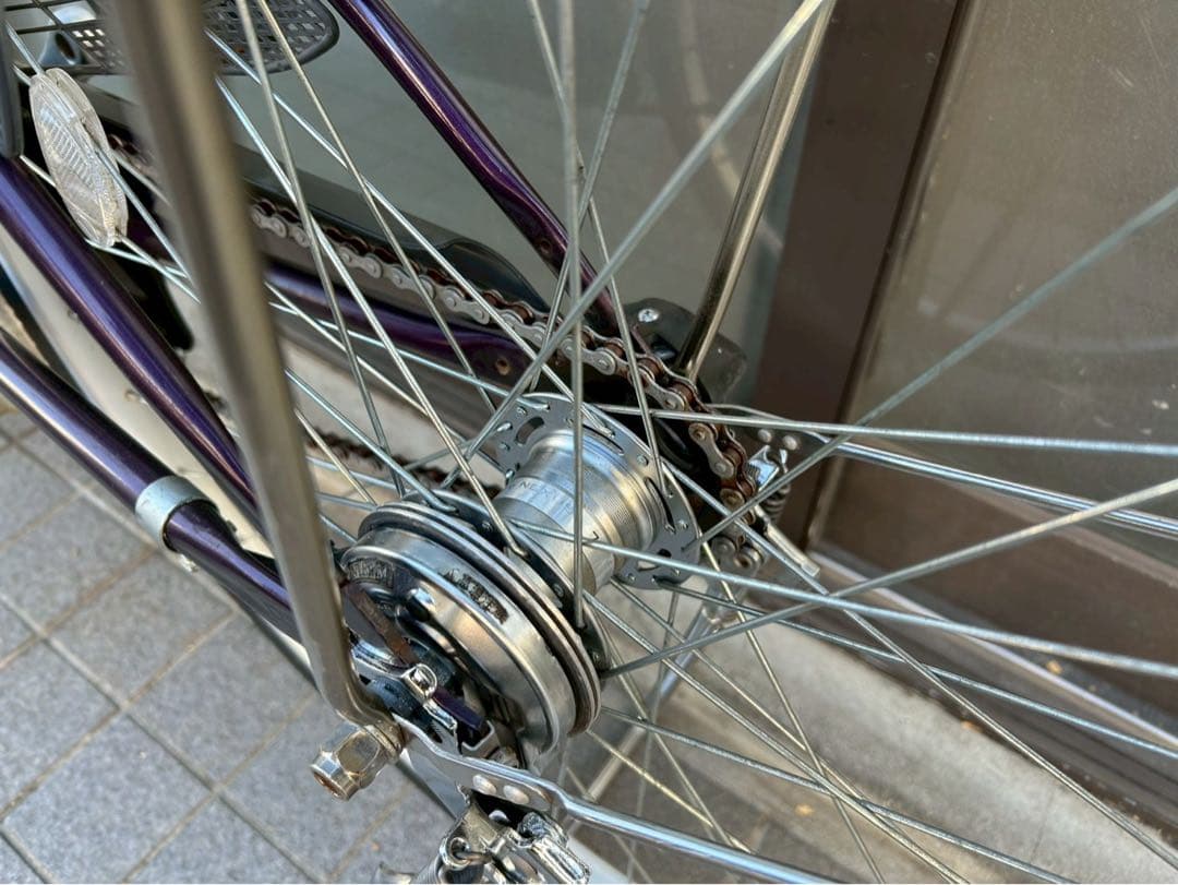 中古電動自転車 パナソニック ビビDX 26インチ　パープル 横浜№3700